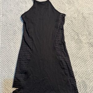Chic Black Halter Mini Dress